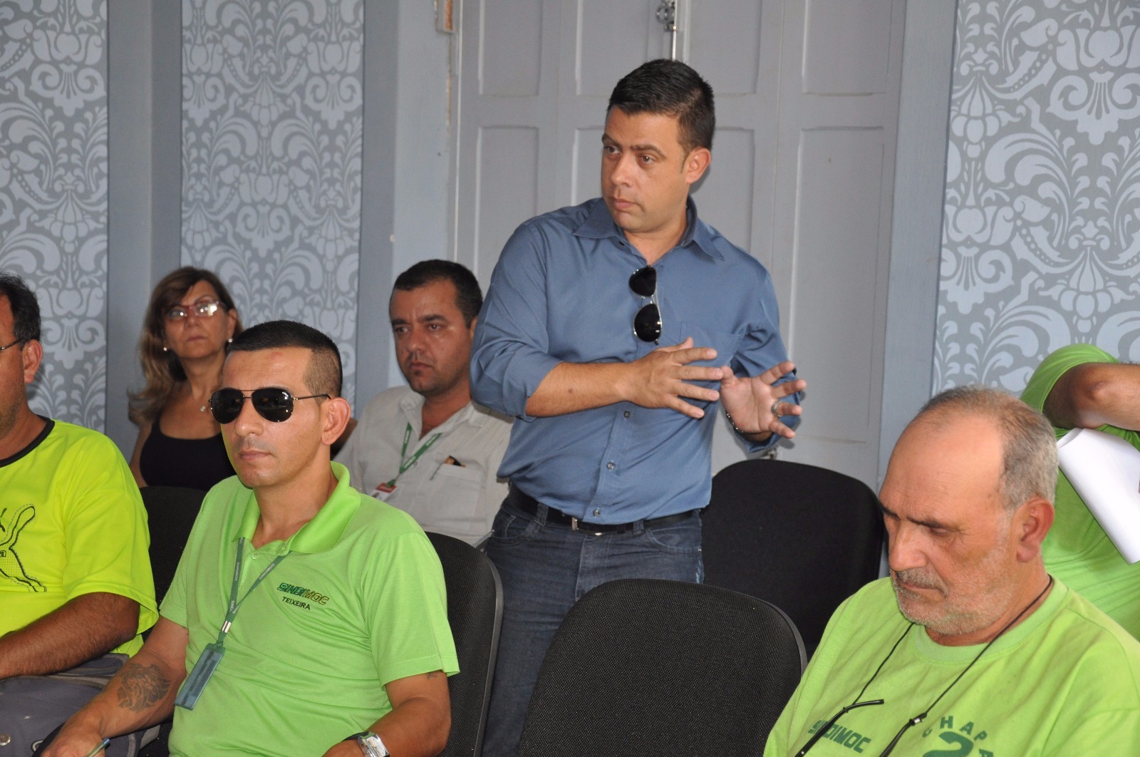 Vereador Rogério Campos durante a reunião com a Ciclo Iguaçu