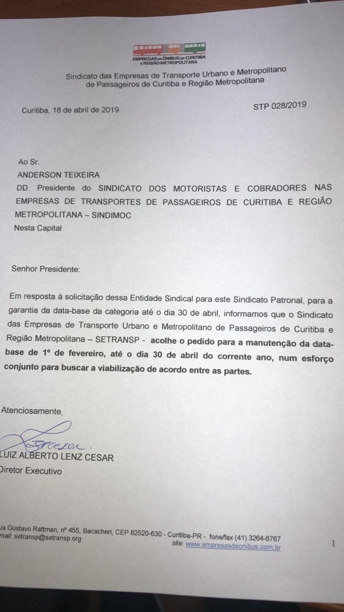 Resposta do sindicato patronal à solicitação do Sindimoc garante database retroativa a 1º de fevereiro
