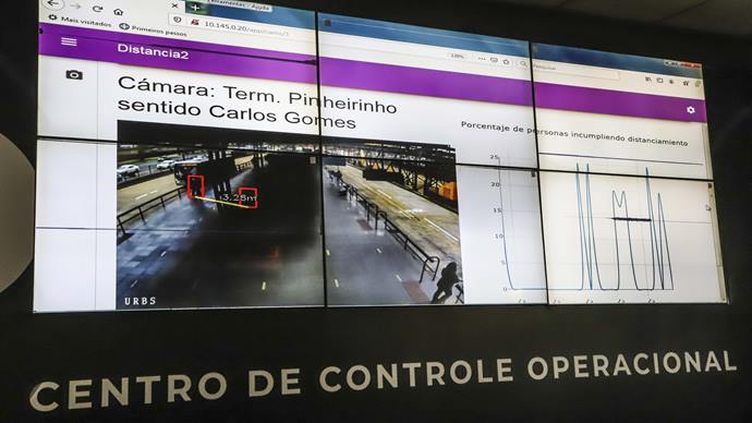 Curitiba anuncia uso de inteligência artificial para medir distanciamento social no transporte público