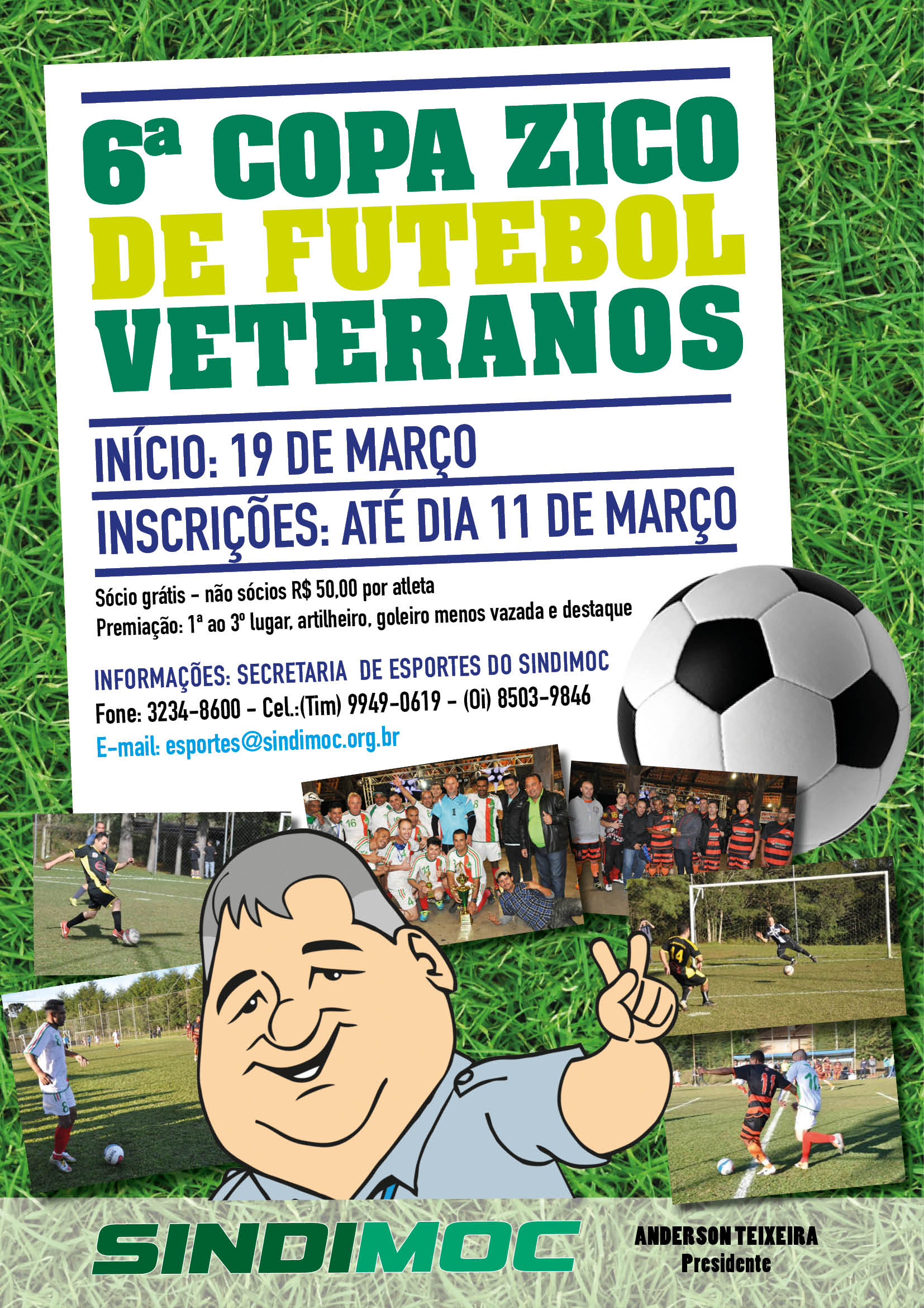 Vem aí a 6ª Copa Zico de Futebol Veteranos